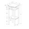 Monarch Specialties Accent Table, Side, End, Plant Stand, Square, Living Room, Bedroom, Black Laminate, Black Metal I 3278 - alternate 3